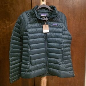 Patagonia Womens Down Sweater Jacket Cascade Green Large
